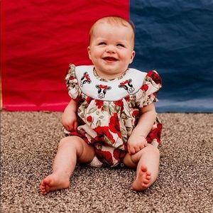 Smocked Cow Bubble 9 Months